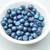 25 Beads - Cabochon 7mm 2-Hole Polychrome Indigo Orchid - Czech Glass