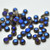 20 Beads - Cabochon 6mm 2-Hole Crystal Full Azuro Etched, Czech Glass