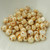 Cabochon 7mm 2-Hole (25 beads) White Picasso Luster CzechMates