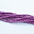 100 Beads - Fire Polished 3mm Sueded Gold Fuchsia Red - Czech Glass