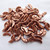 30 Beads - Crescent CzechMates 2-Hole Beads Matte Metallic Bronze Copper