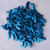 30 Beads - Crescent CzechMates 2-Hole Beads Saturated Metallic Aquamarine