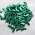 30 Beads - Crescent CzechMates 2-Hole Beads Saturated Metallic Emerald Green
