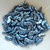 30 Beads - Crescent CzechMates 2-Hole - Saturated Metallic Bluestone - Czech Glass