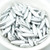 25 Beads - 2-Hole 5x16mm Dagger - Matte Metallic Aluminum Silver - Czech Glass