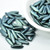 25 Beads - 2-Hole 5x16mm Dagger - Polynesian Mint Chocolate - Czech Glass