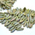 25 Beads - 5x16mm Dagger Matte Wasabi Rye, Green, Laser - Czech Glass Beads