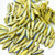 25 Beads - 5x16mm Dagger Opaque Yellow Feather, Laser - Czech Glass Beads