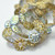 14mm Dahlia AB, Transparent Gold and AB Wash, 4 Beads Czech Glass