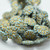 14mm Dahlia, Etched Sky Blue Gold Wash, 4 Beads Czech Glass