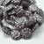 14mm Dahlia Plum, Metallic Beige Wash (4 Beads) Czech Glass