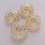 14mm Dahlia Light Jonquil Silver Wash (4 Beads) Czech Glass