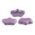 15 Beads - Delos® par Puca® Paris - Metallic Matte Purple - Czech Glass