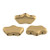 15 Beads - Delos® par Puca® Paris - Light Gold Matte - Czech Glass