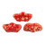 15 Beads - Delos® par Puca® Paris - Opaque Coral Red Splash - Czech Glass