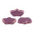 15 Beads - Delos® par Puca® Paris - Opaque Mix Amethyst Gold Ceramic Look - Czech Glass