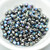 50 Beads - Fire Polished 4mm - Crystal Glittery Graphite - Czech Glass