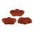 15 Beads - Delos® par Puca® Paris - Red Metallic Matte - Czech Glass