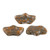 15 Beads - Delos® par Puca® Paris - Opaque Dark Grey Tweedy - Czech Glass