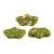 15 Beads - Delos® par Puca® Paris - Opaque Green Splash - Czech Glass