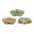15 Beads - Delos® par Puca® Paris - Opaque Green Turquoise Tweedy - Czech Glass