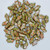 15 Beads - Delos® par Puca® Paris - Opaque Green Tweedy - Czech Glass