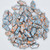 15 Beads - Delos® par Puca® Paris - Opaque Aqua Tweedy - Czech Glass