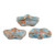 15 Beads - Delos® par Puca® Paris - Opaque Aqua Tweedy - Czech Glass