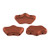 15 Beads - Delos® par Puca® Paris - Bronze Red Matte - Czech Glass