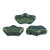 15 Beads - Delos® par Puca® Paris - Metallic Matte Green Turquoise - Czech Glass