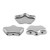 15 Beads - Delos® par Puca® Paris - Argentees Silver - Czech Glass