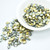 40 Beads - Gemduo 8x5mm Two Hole Beads Backlit Golden Ice Czech Glass Bead