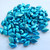 40 Beads - Gemduo Two Hole Diamond shaped Beads Turquoise Metalust - Czech Glass