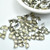 40 Beads - Gemduo 8x5mm Two Hole Beads Backlit Pearl Gray Czech Glass Bead
