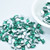 40 Beads - Gemduo 8x5mm Two Hole Beads Backlit Teal Czech Glass Bead