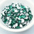 40 Beads - Gemduo 8x5mm Two Hole Beads Backlit Teal Czech Glass Bead