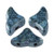 20 Beads - Helios® par Puca® Paris Metallic Blue Spotted - Czech Glass