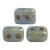 IOS® PAR PUCA® (50 Beads) - Opaque Blue Green Spotted - 5.5x2.5mm 2-hole Rectangle