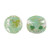 Kalos® par Puca® (50 beads) 2-Hole 4x3mm Drum Shape - Frost Jade New Picasso - Czech Glass