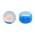 Kalos® par Puca® (50 beads) 2-Hole 4x3mm Drum Shape - Frost Blue Lagoon AB - Czech Glass