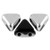 Kheops® par Puca® (25 Beads) Jet Silver 6mm 2-Hole Triangle Shape Glass