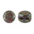 Kalos® par Puca® (50 beads) 2-Hole 4x3mm Drum Shape - Frost Caramel Travertin - Czech Glass