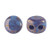 Kalos® par Puca® (50 beads) 2-Hole 4x3mm Drum Shape - Frost Royal Blue Bronze - Czech Glass