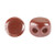 Kalos® par Puca® (50 beads) 2-Hole 4x3mm Drum Shape - Frost Caramel Luster - Czech Glass