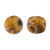 Kalos® par Puca® (50 beads) 2-Hole 4x3mm Drum Shape - Frost Camel Travertin - Czech Glass