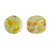 Kalos® par Puca® (50 beads) 2-Hole 4x3mm Drum Shape - Frost Azurin Travertin - Czech Glass