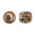 Kalos® par Puca® (50 beads) 2-Hole 4x3mm Drum Shape - Frost Camel New Picasso - Czech Glass