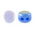 Kalos® par Puca® (50 beads) 2-Hole 4x3mm Drum Shape - Frost Royal Blue AB - Czech Glass