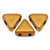 Kheops® par Puca® (25 Beads) Bronze Gold Matte 6mm 2-Hole Triangle Shape Glass