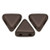Kheops® par Puca® (25 Beads) Pastel Dark Brown Bronze 6mm 2-Hole Triangle Shape Glass